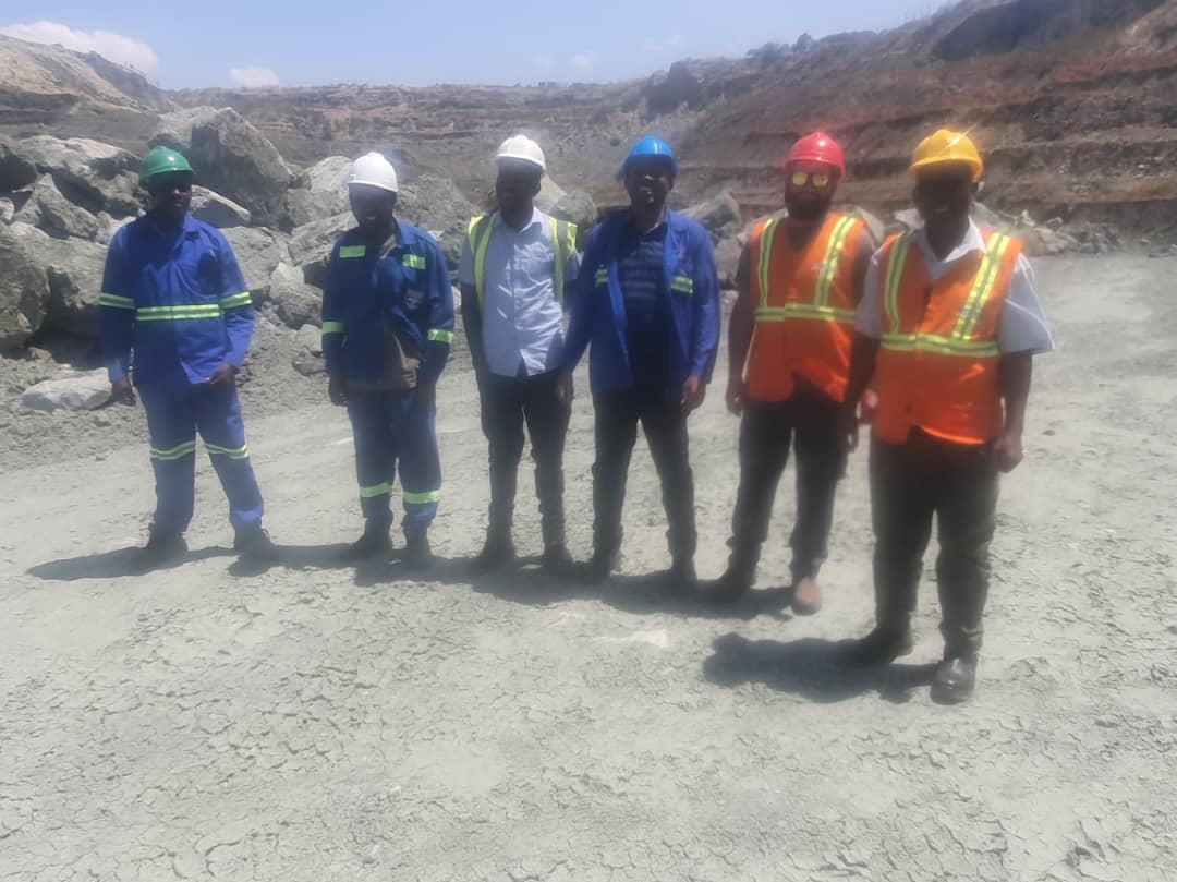 Engineering team at quarry site